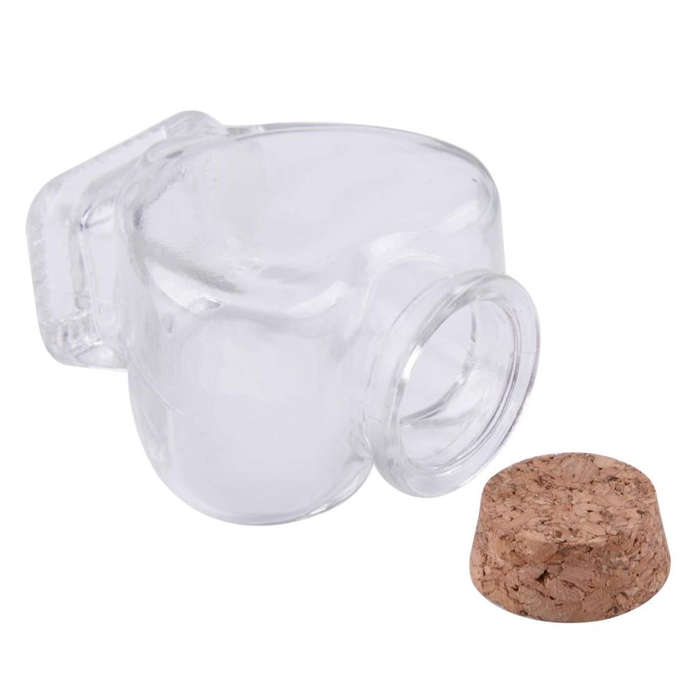 Wishing bottle drifting bottle wedding party Small Mini 80ml heart shape Glass Bottles Jars with Cork Stoppers