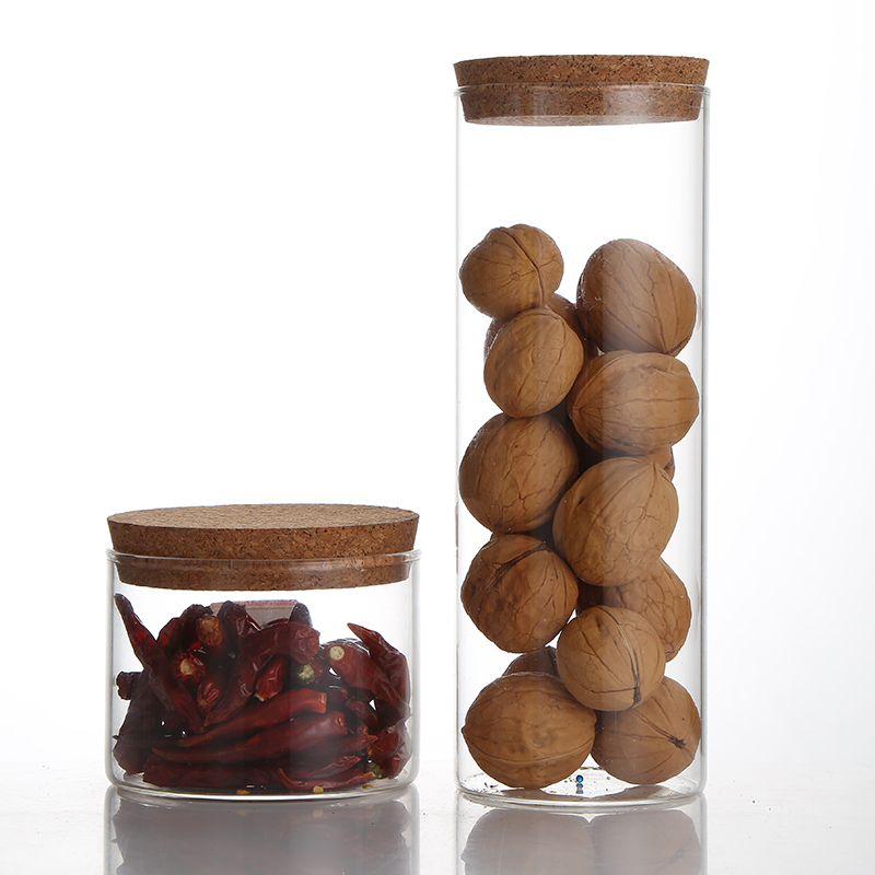 With Best Quality Glass Airtight Storage Jar Storage Jar wooden Lid Empty Food Storage Glass Jars