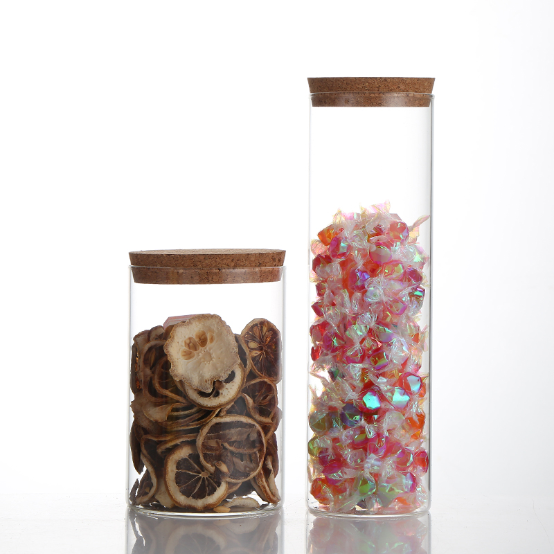 With Best Quality Glass Airtight Storage Jar Storage Jar wooden Lid Empty Food Storage Glass Jars