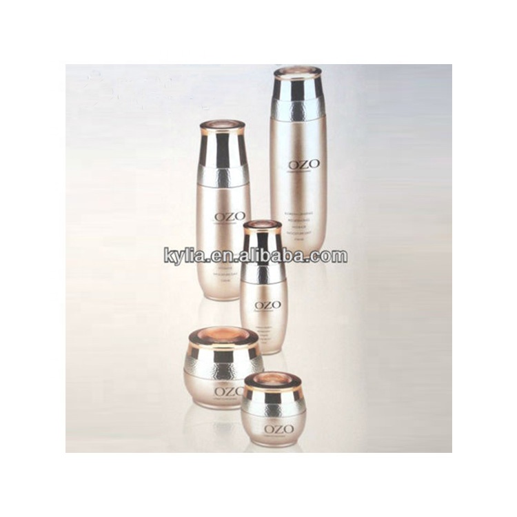 Women Empty Cosmetic Packaging Glass Pump Lotion Bottles, Face Cream Jars