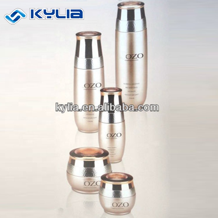 Women Empty Cosmetic Packaging Glass Pump Lotion Bottles, Face Cream Jars