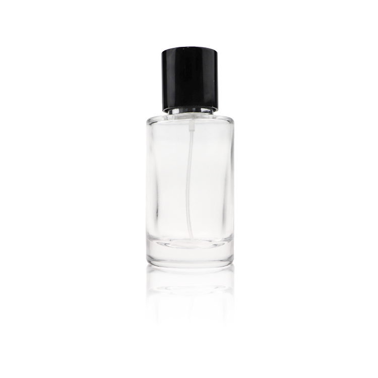Women use 50ml straight side round glass perfume bottle