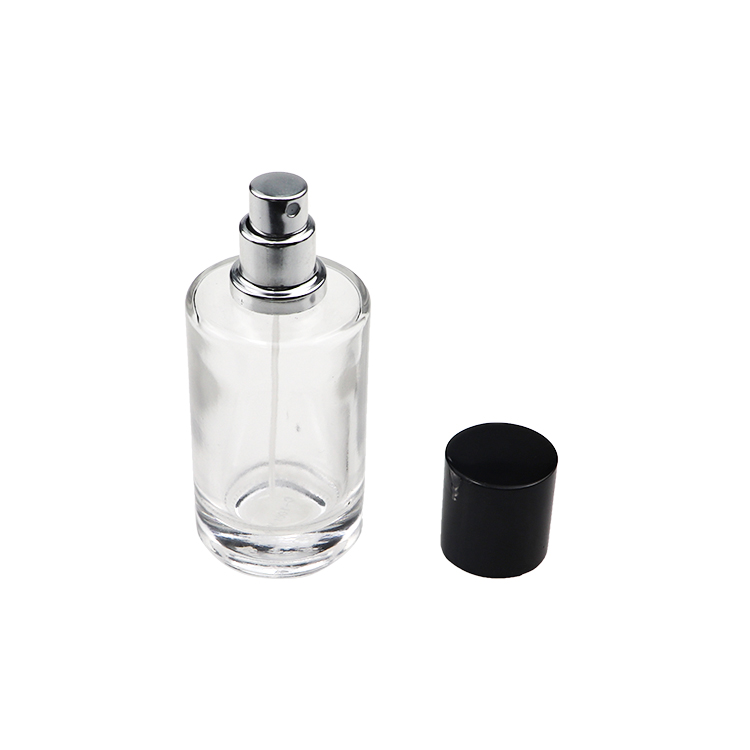 Women use 50ml straight side round glass perfume bottle
