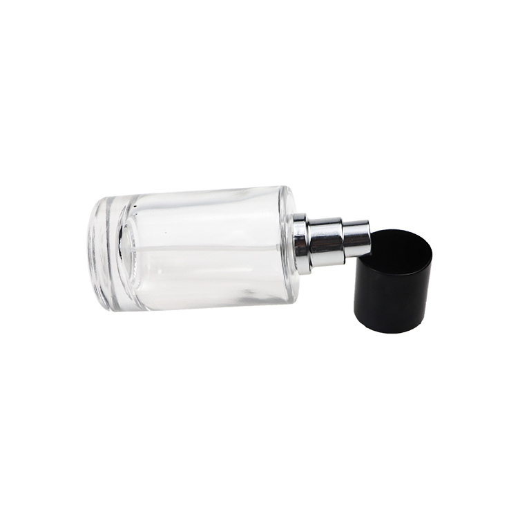 Women use 50ml straight side round glass perfume bottle
