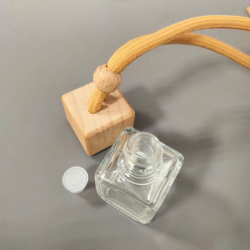 Wood Hanging Car Aroma Diffuser 10ml car perfume bottle