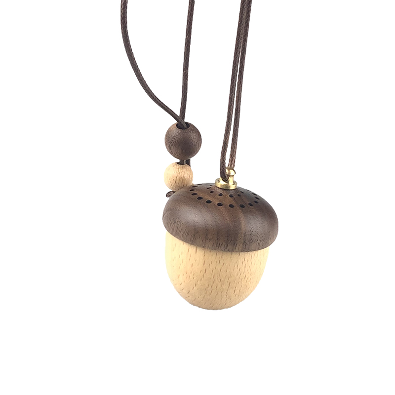 Wood Hanging Car Aroma Diffuser 10ml car perfume bottle