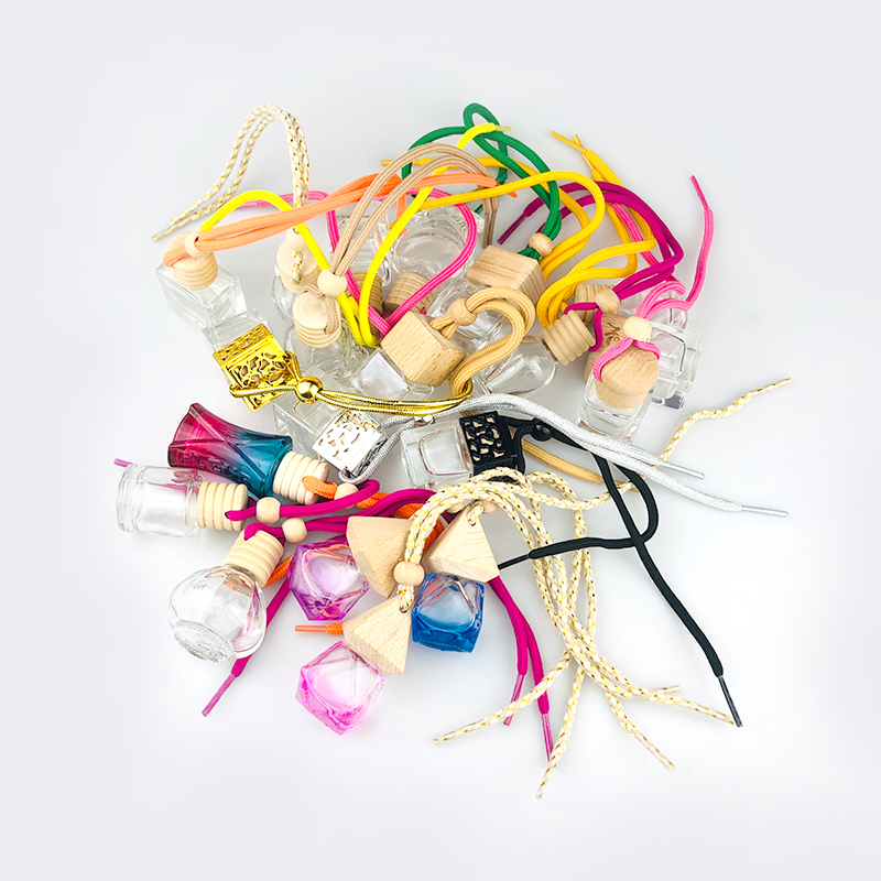 Wood Hanging Car Aroma Diffuser 10ml car perfume bottle