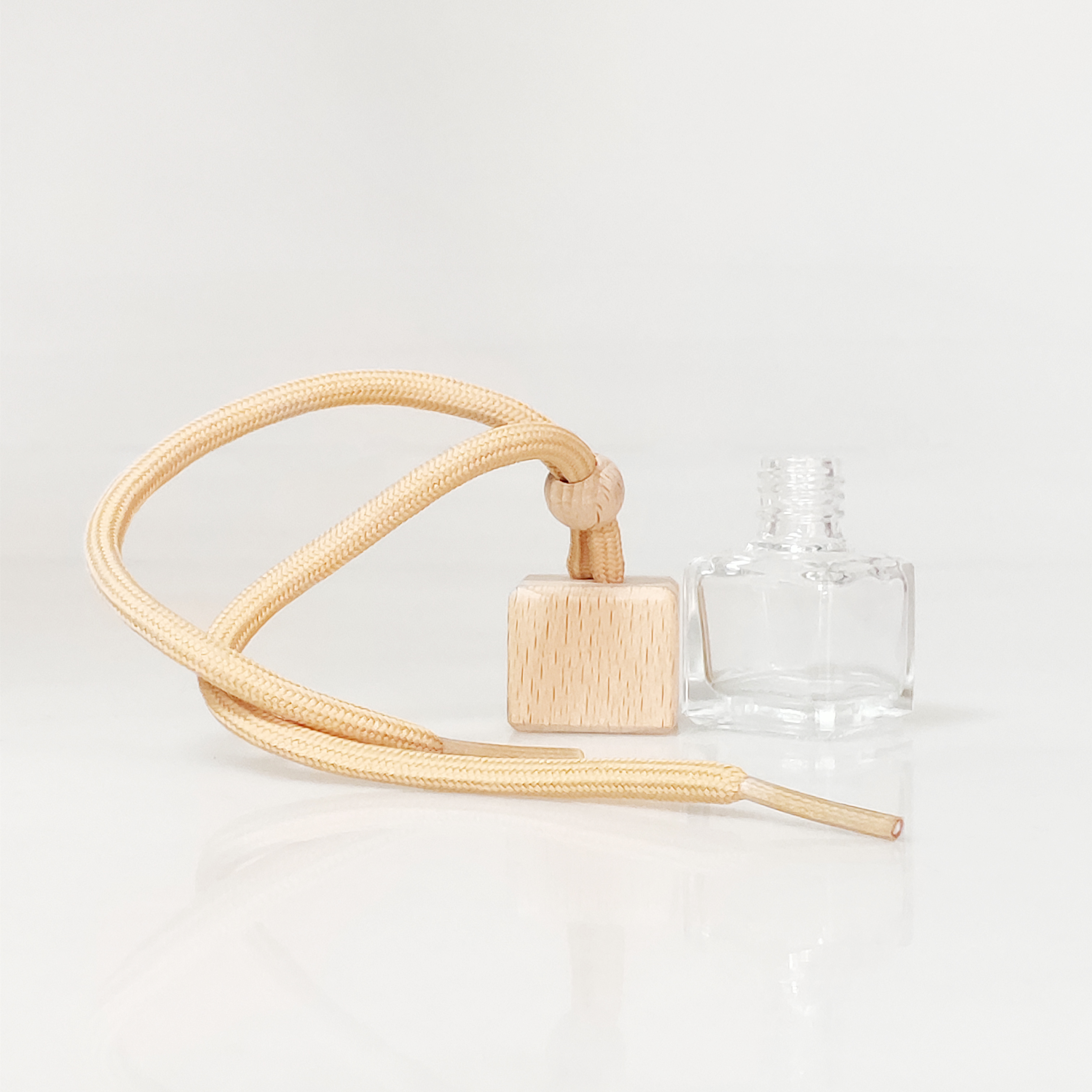 Wood Hanging Car Aroma Diffuser 10ml car perfume bottle