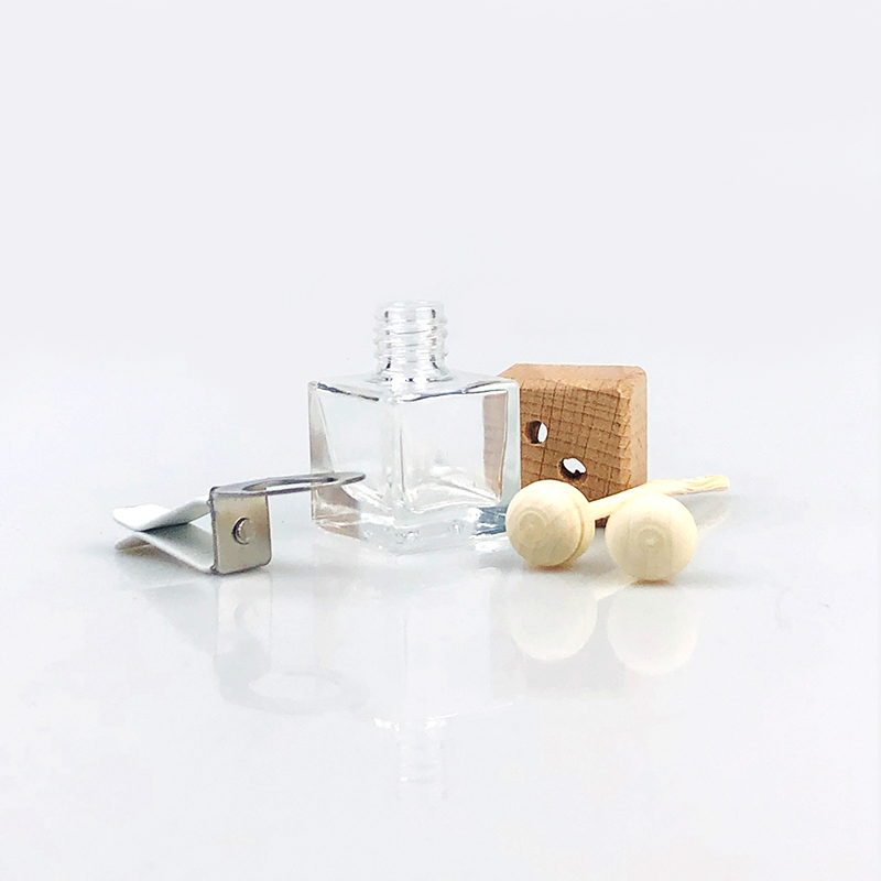 Wood Hanging Car Aroma Diffuser 10ml car perfume bottle