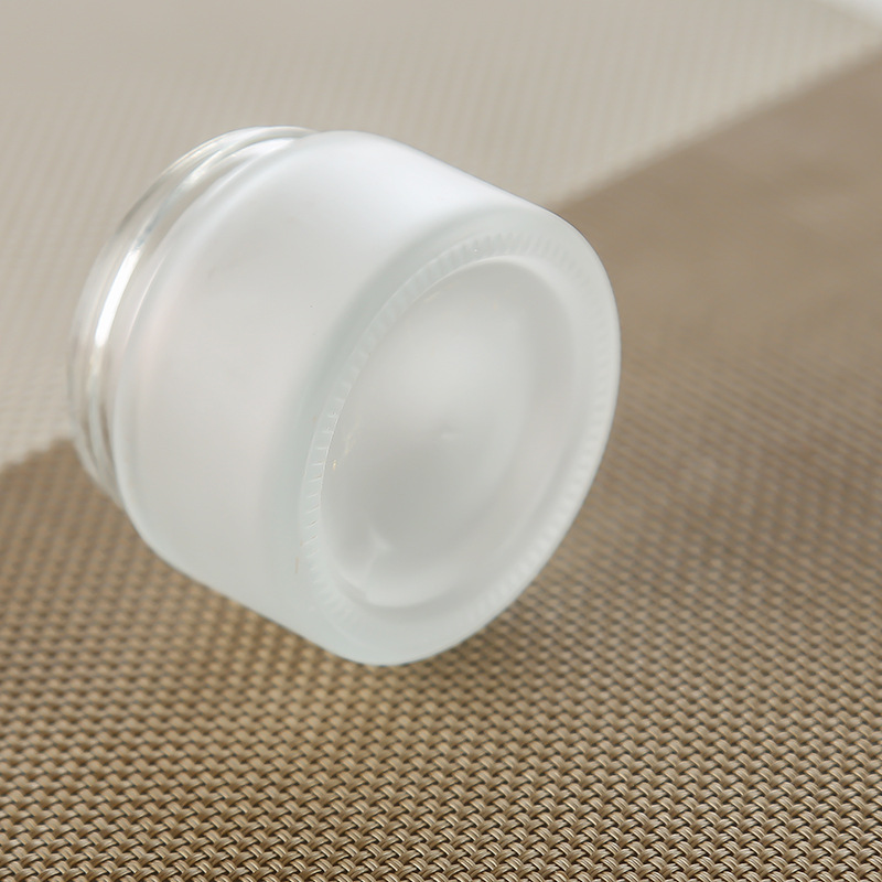 Wood grain cover frosted glass 50g round cream bottle 100ml fine spray top 120ml cosmetics separate bottle