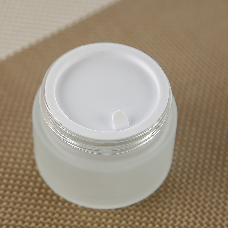 Wood grain cover frosted glass 50g round cream bottle 100ml fine spray top 120ml cosmetics separate bottle