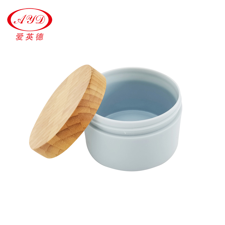 Wooden Pattern Lid Cream Jar PP Plastic Shangyu 100g 150g 200g