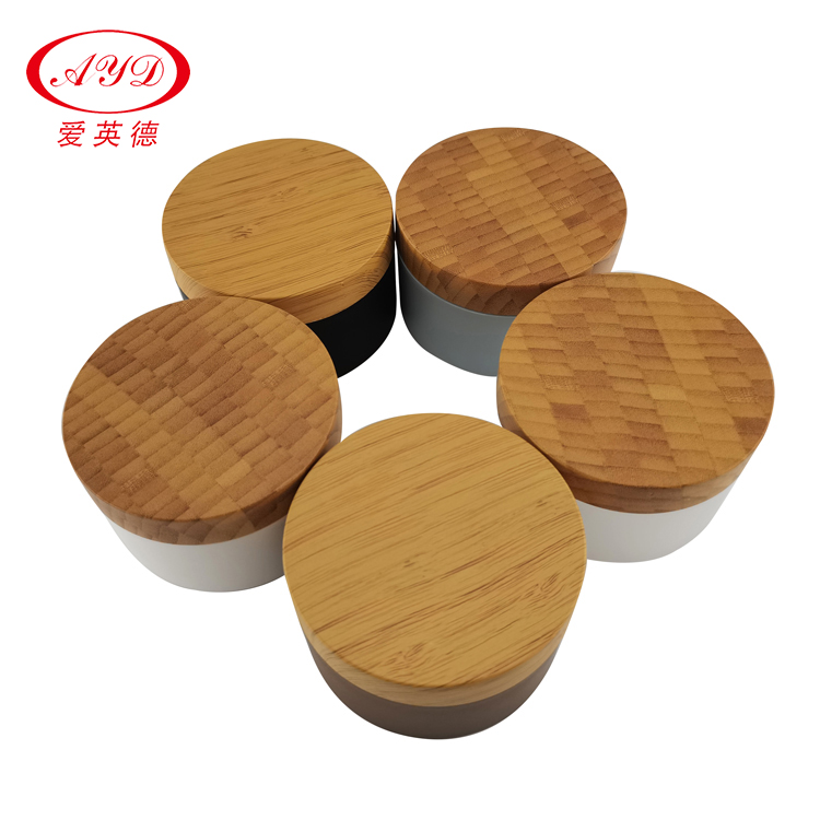 Wooden Pattern Lid Cream Jar PP Plastic Shangyu 100g 150g 200g