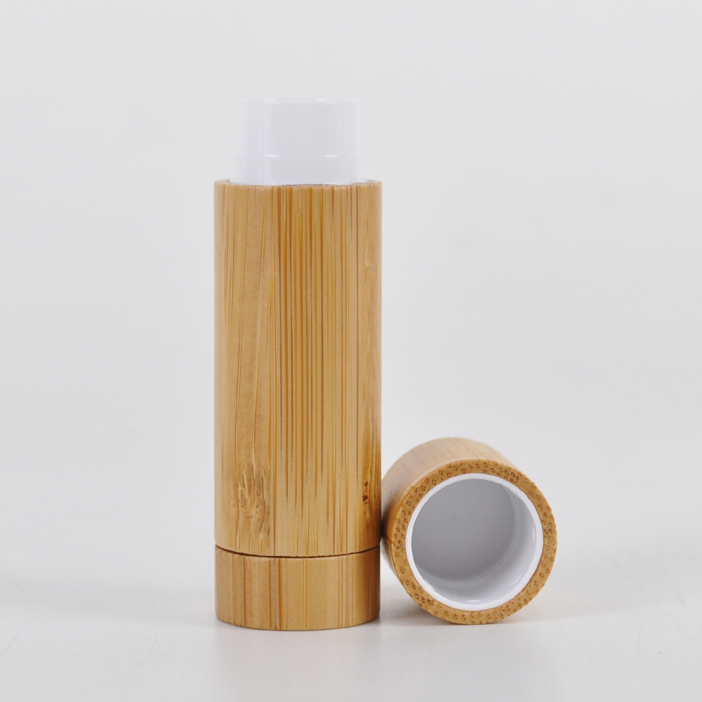 Wooden bamboo lipstick customized made 5ml empty tube fancy bamboo lip stick cosmetic packaging