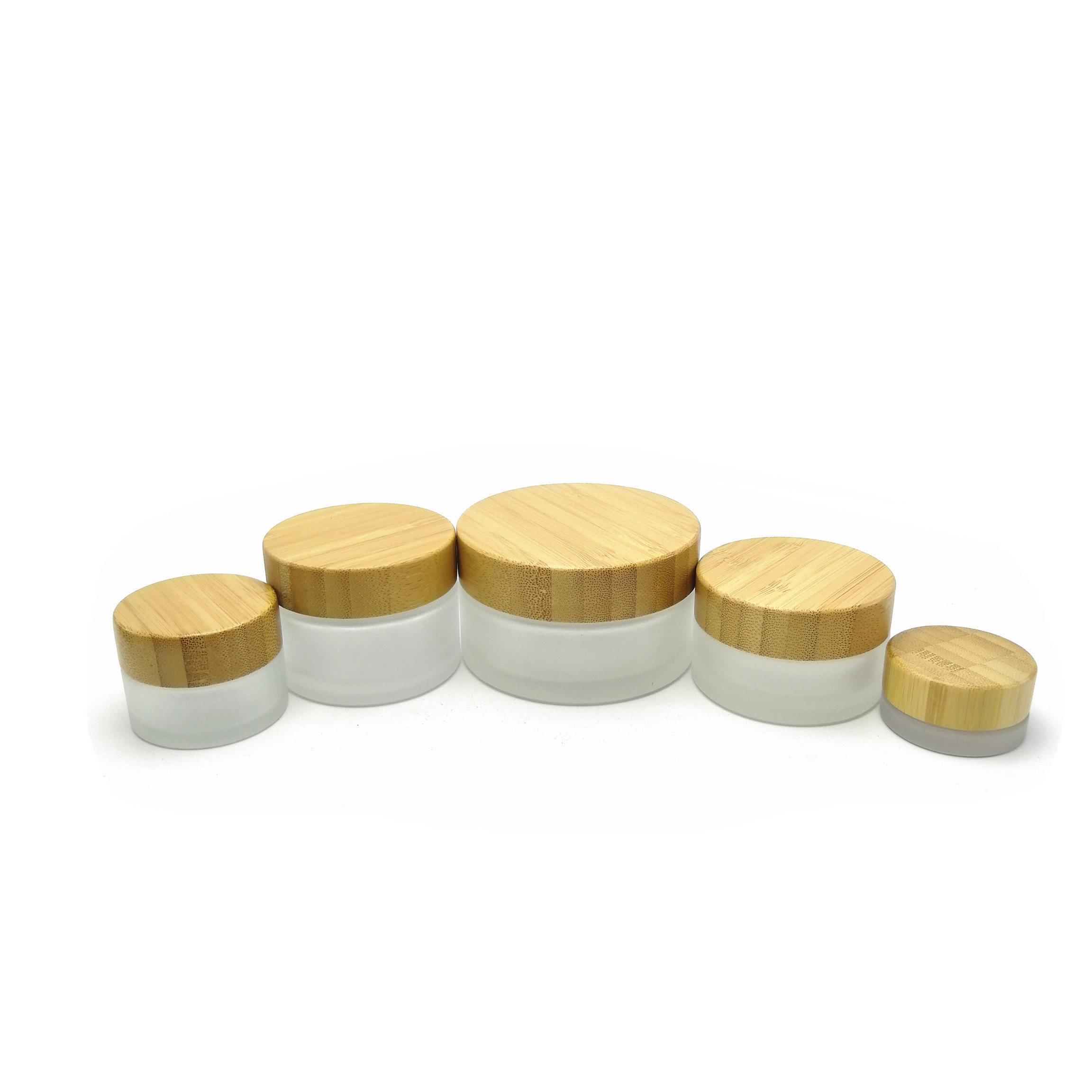 Wooden lid 50ml Lotion Cosmetic Packing Glass Jar GJ-225RL