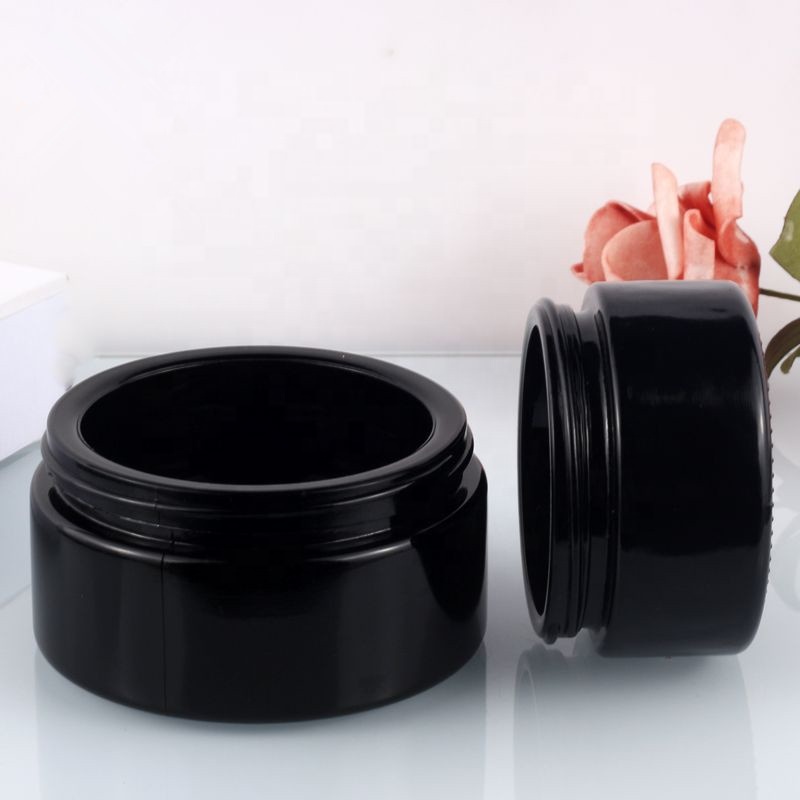 XT001 Wholesale 30g black glass cream jar 50g 5g 10g 15g 20g 25g 100g