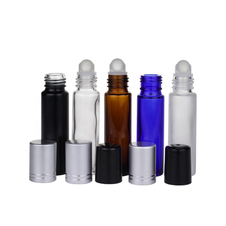Xcellent Quality 5ml Transparent Thick Base Roll On Applicator Glass Bottle With Gold Cap