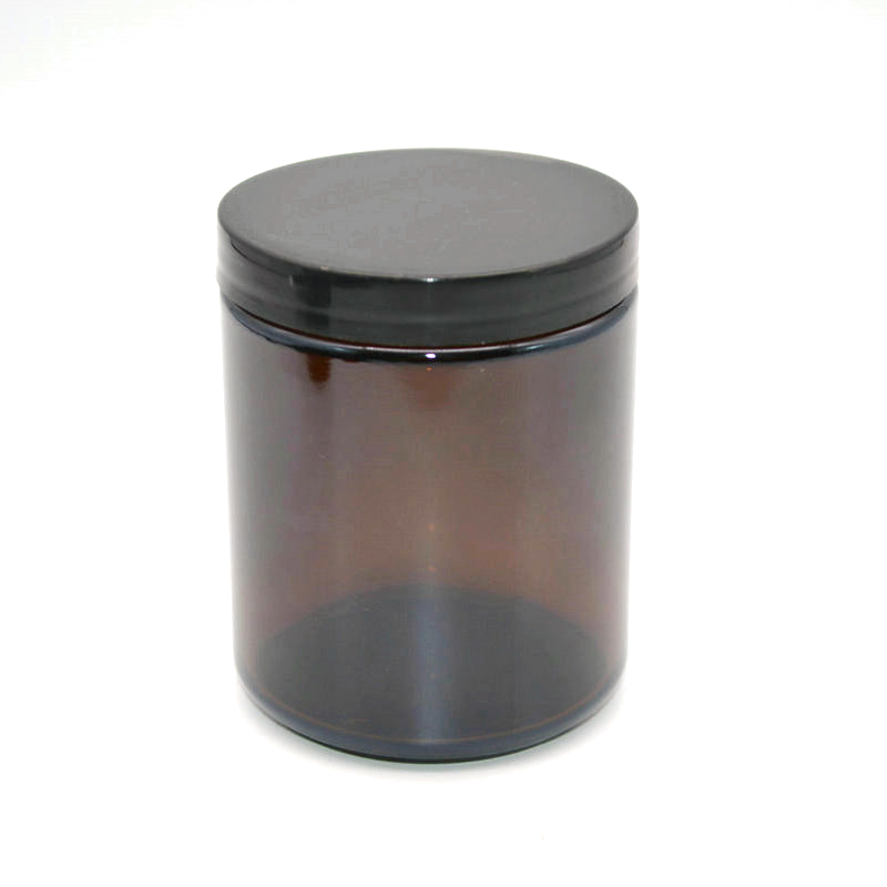 Xuzhou Abeisi Fast Delivery Empty Round 9oz Custom Amber Glass Candle Jar 250 ml Candle Holder With Lid