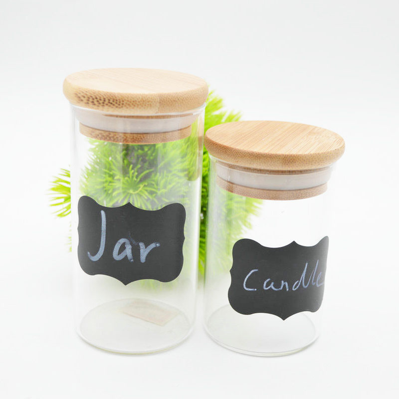 Xuzhou Abeisi heat resistant glass jar for Scented Candle clear candle holders with bamboo cork lid