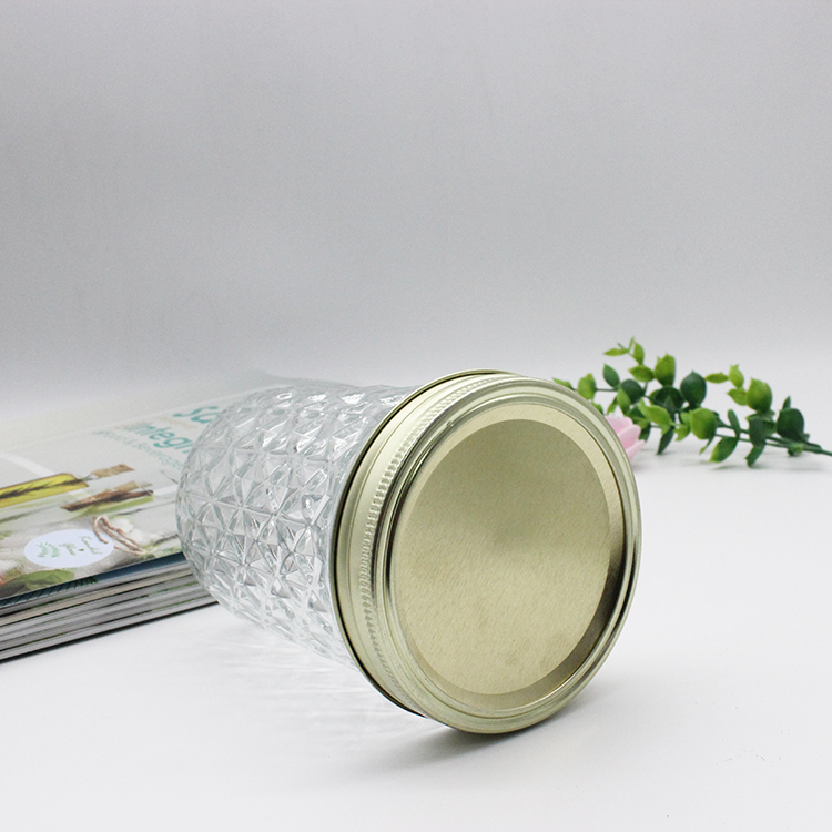 Xuzhou custom empty 200ml jam jelly glass storage jar caviar glass mason jar with metal lid