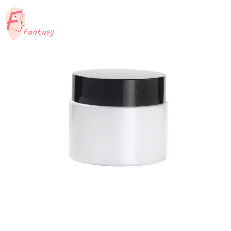 Xuzhou factory custom private printing 30ml 50ml 100ml matte black glass cream jar personal skin care glass jar container bottle