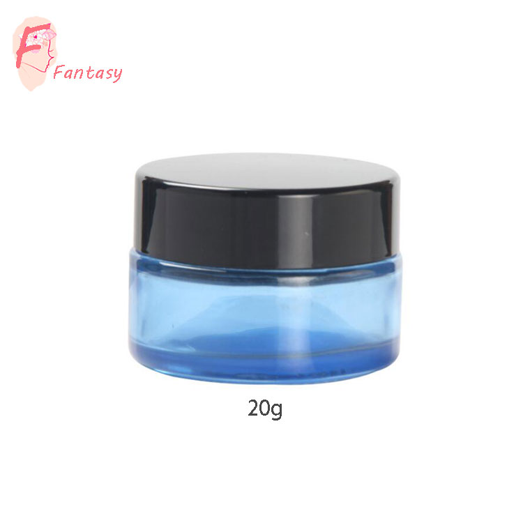 Xuzhou factory custom private printing 30ml 50ml 100ml matte black glass cream jar personal skin care glass jar container bottle