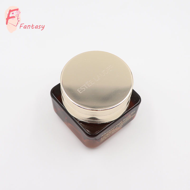 Xuzhou factory luxury amber glass eye cream jar 15ml 0.5 oz gold twist off cap personal skin care packaging containers