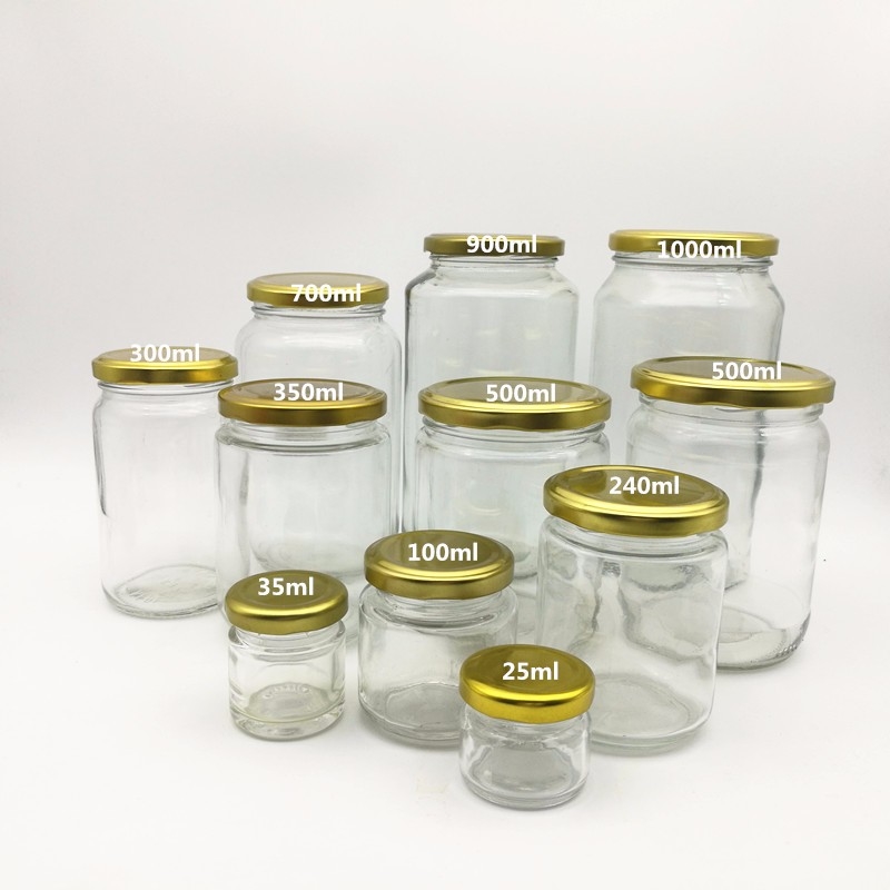 Xuzhou glass manufacturer 250ml 500ml 1000ml food preserve glass jar