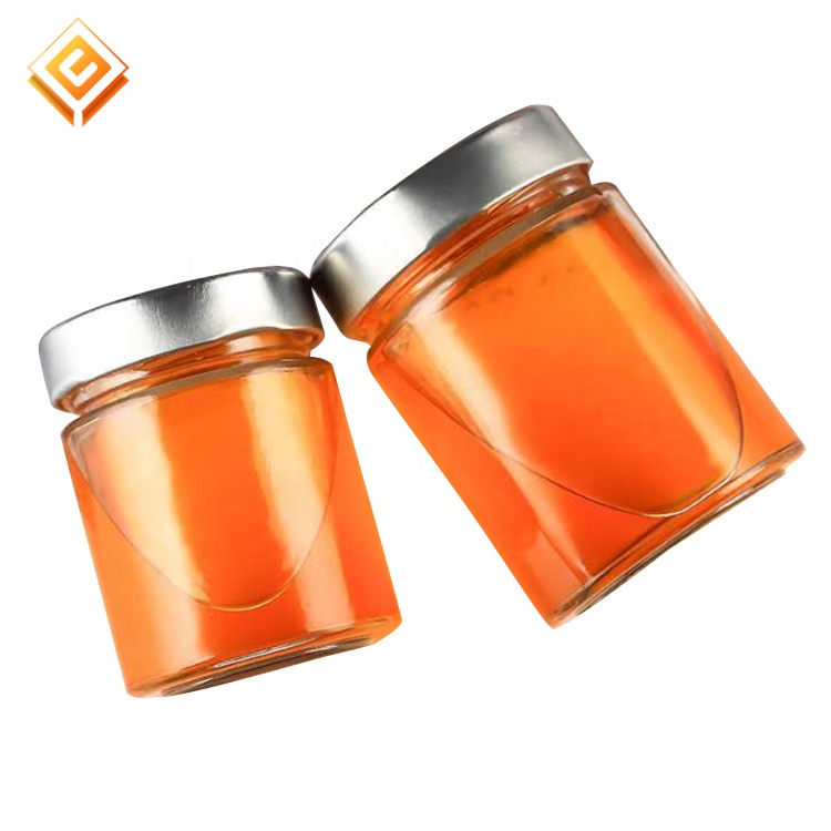 Xuzhou metal top round glass jars for candy jelly jam airtight glass bottles with silver new arrive metal lid 4oz