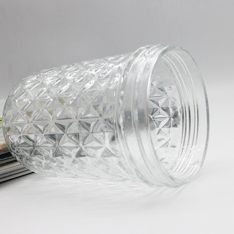 Xuzhou wholesale Empty 330ml jelly jars glass caviar storage bottle airtight jam jars in bulk with metal lid