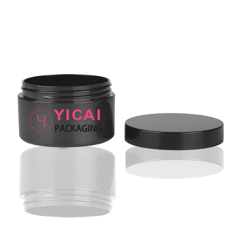 YICAI Free Sample 10-350g OEM Black Cosmetic Dipping Powder/Plastic Cosmetic Jar