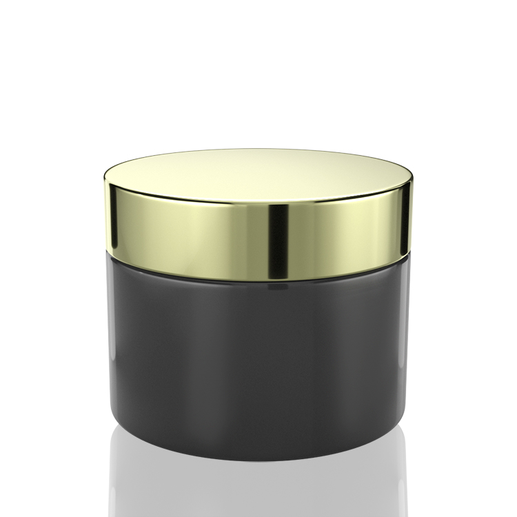 YICAI Free Sample 3-350g OEM Black Cosmetic Dipping Powder/Plastic Cosmetic Jar with gold cap