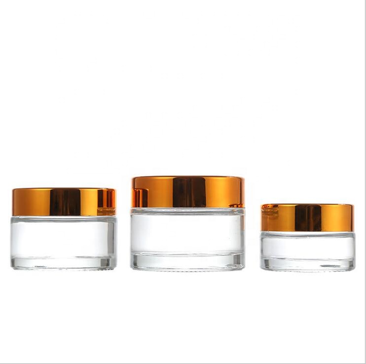 YLK108-5g 10g 15g 20g 30g 50g 100g amber cosmetic glass jar 20ml 30ml 50ml 60ml 100ml frosting  glass cosmetic jar