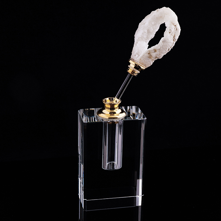 Yase Best Quality Natural Geode Perfume Bottles Wedding/home Decor Spray Women Perfume Bottle