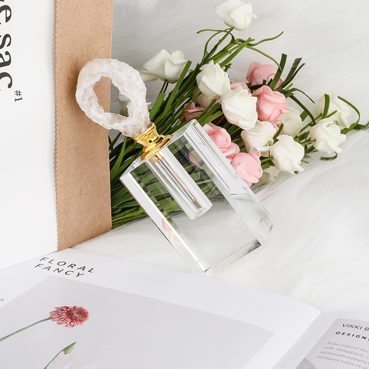 Yase Best Quality Natural Geode Perfume Bottles Wedding/home Decor Spray Women Perfume Bottle