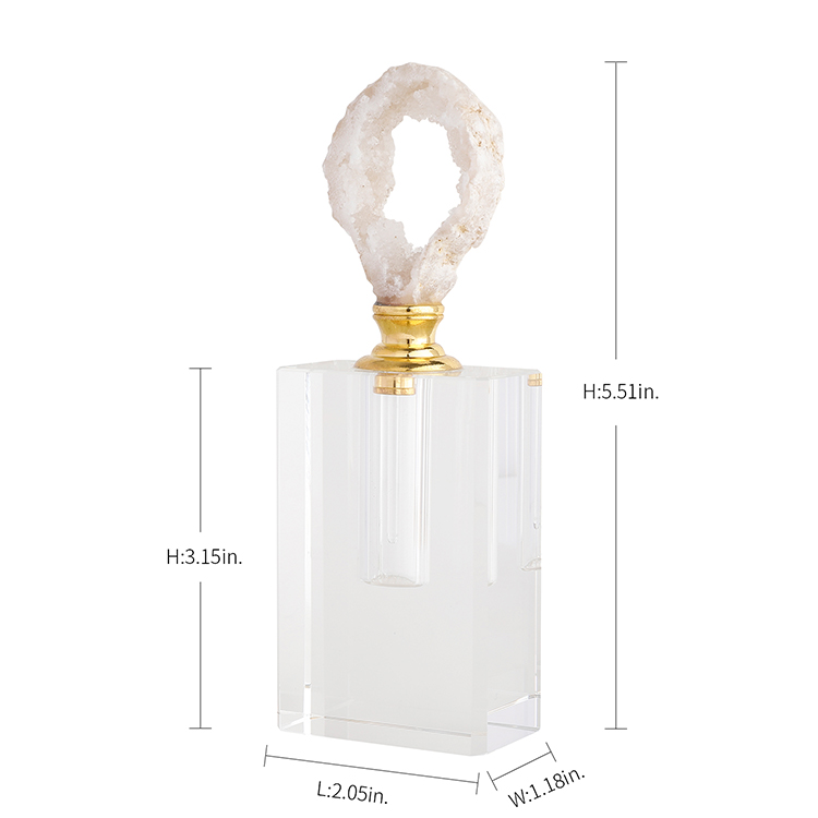 Yase Best Quality Natural Geode Perfume Bottles Wedding/home Decor Spray Women Perfume Bottle