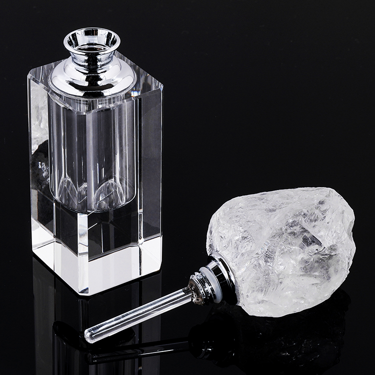 Yase Small Rock Crystal Perfume Bottles Healing Stone Quartz Women Perfume Bottle Wedding/home Decor