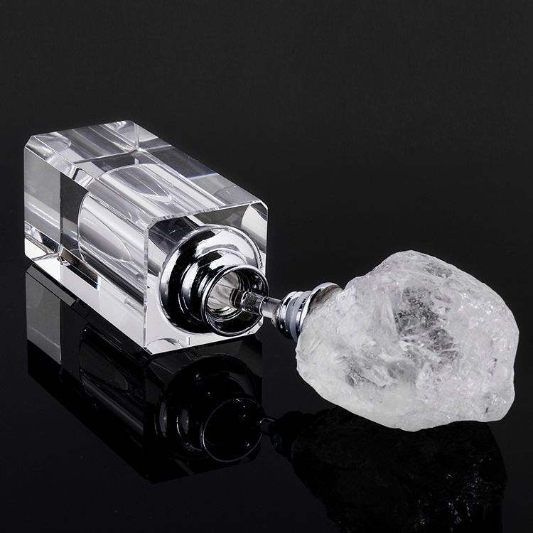Yase Small Rock Crystal Perfume Bottles Healing Stone Quartz Women Perfume Bottle Wedding/home Decor