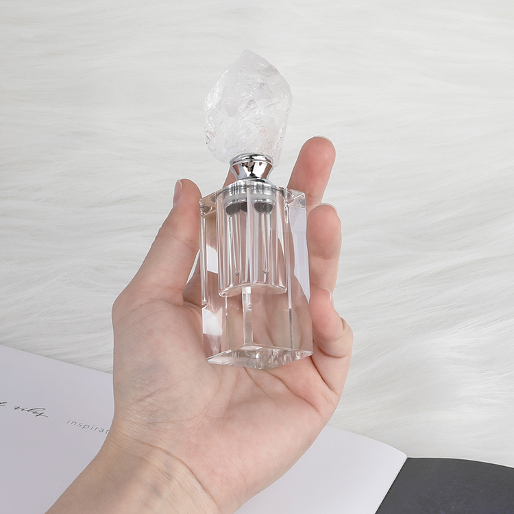 Yase Small Rock Crystal Perfume Bottles Healing Stone Quartz Women Perfume Bottle Wedding/home Decor