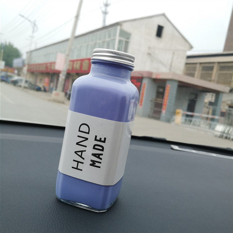 Youcheng 8oz 16oz Clear Square Beverage Tea Drinking Juice Kombucha Glass Bottles