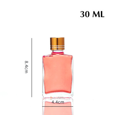 Youcheng whisky wine 30ml 50ml 100ml Empty Flat Whiskey clear Glass Bottle