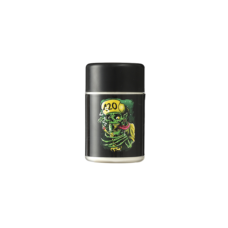 Yufan JL-059Y HOt sale LED Storage JAR with magnifier Custom Picture LOGO Plastic Container sealed jars