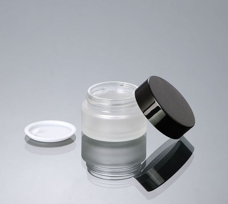 Ze Light 15-50g Frosted Glass Bottle Skin Cream Lotion Packaging Cosmetic Packaging Set