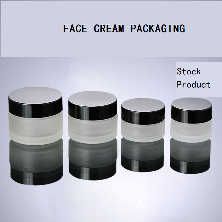 Ze Light 15-50g Frosted Glass Bottle Skin Cream Lotion Packaging Cosmetic Packaging Set