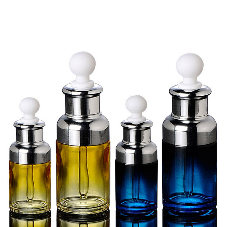 Ze Light 20ml 40ml Cosmetic Packaging Glass Dropper Bottle Essence Oli Serum Bottle