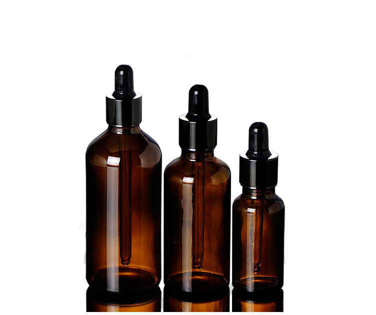 Ze Light 5-100ml Brown Glass Bottle High Quality Set Essence Oil Bottle Serum Bottle Dropper