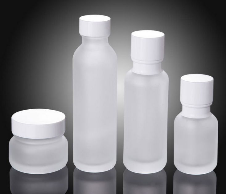 Ze Light 50g-150ml Cosmetic Jar White Glass Bottle Cosmetics Cream Packing Frosted Glass Bottle