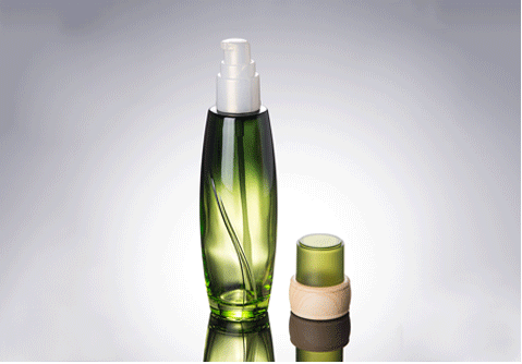 Ze Light 50g 40ml 100ml 120ml Bamboo Cosmetic Packaging Glass Lotion Pump Bottle With Wood Lid