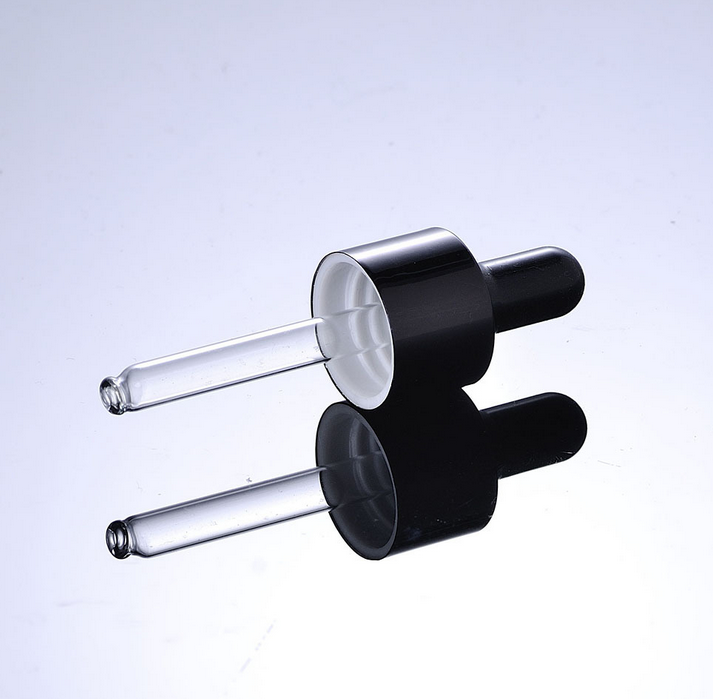 Ze Light Stock Product 20ml Frosted Glass Flat Shoulder With black Cap Essence Oil Serum Dropper Bottle