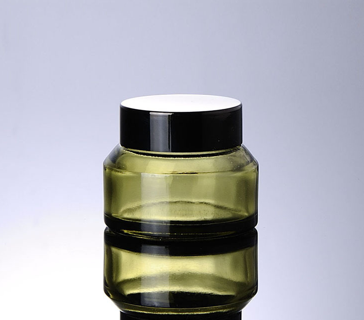 Ze Light Stock Product 30g Light Green Glass Face Cream Jar Hand Cream Jar ECO Friendly Cosmetic Containers